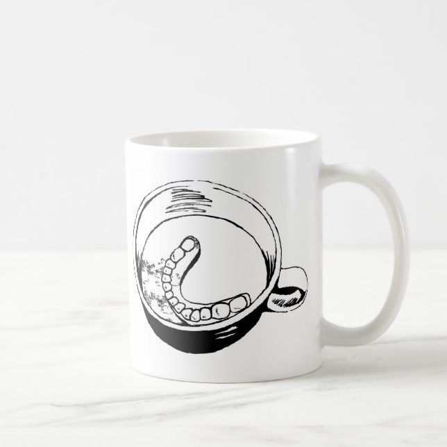 Falsche Zähne Kaffeetasse (Rechts)