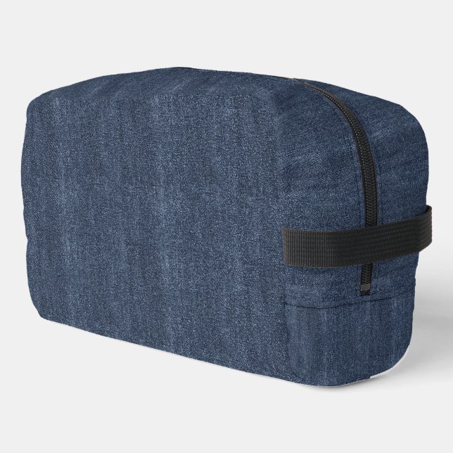 Falscher Blaujean-Denim   Waschbeutel (Linke Seite)