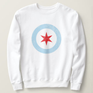 Falscher Chicagoer Flaggenstar Sweatshirt