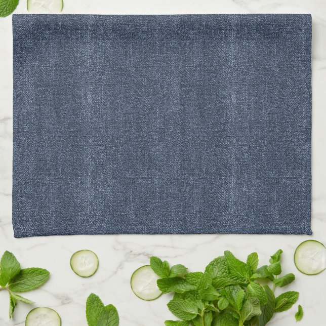 Falscher Denim-Blaujeans Geschirrtuch (Gefaltet)