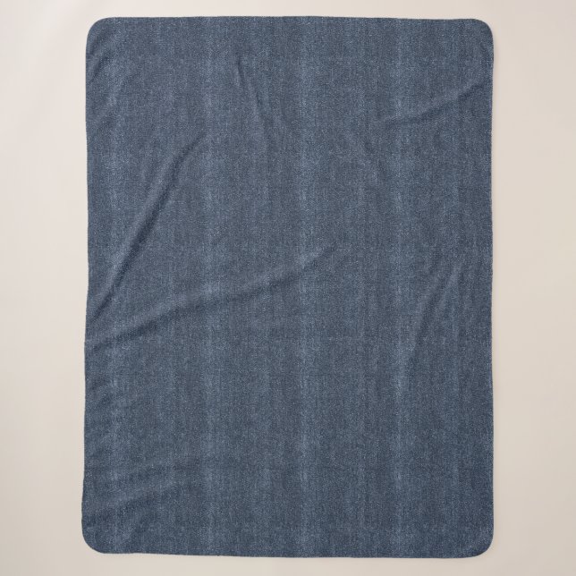 Falscher Denim-Blue-Jean Sherpadecke (Vorderseite)