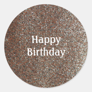 Falscher Glitter Alles Gute zum Geburtstag Runder Aufkleber