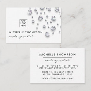 Falscher Glitter-Diamant Visitenkarte