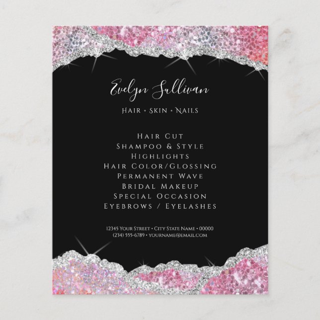 Falscher Glitter pink sequin flyer (Vorne)