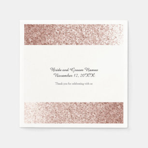 Falscher Glitter Rosen Gold Serviette