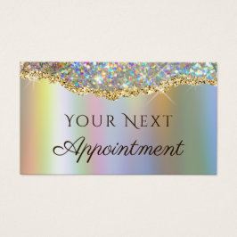 Falscher Gold-Glitter-Sequin Appoinment Card