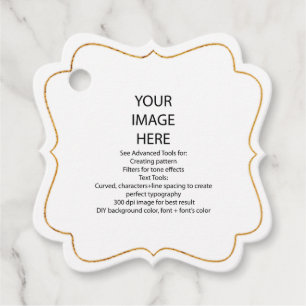 Falscher Goldrand, DIY-individuelle, elegante quad Geschenkanhänger