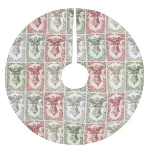 Falscher Jute grüner Engel traditionelles Weihnach Polyester Weihnachtsbaumdecke