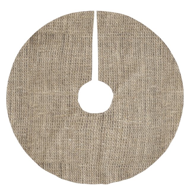 Falscher Jute Polyester Weihnachtsbaumdecke (Vorderseite)