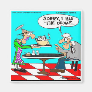 Falscher Kaffee Lustige Kuh Cartoon-Geschenke & T- Magnet