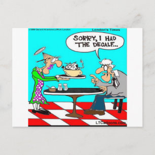 Falscher Kaffee Lustige Kuh Cartoon-Geschenke & T- Postkarte