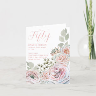 Falscher Meilenstein Geburtstag hellrosa Karte