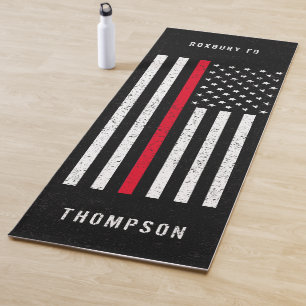 Falscher Name der amerikanischen Flagge Thin Red L Yogamatte