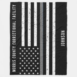 Falscher Name der Flagge der Thin-Graulinie Fleecedecke