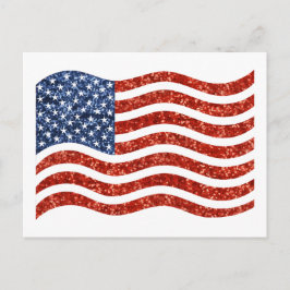 Falscher Sequenzprint American Flag Postkarte
