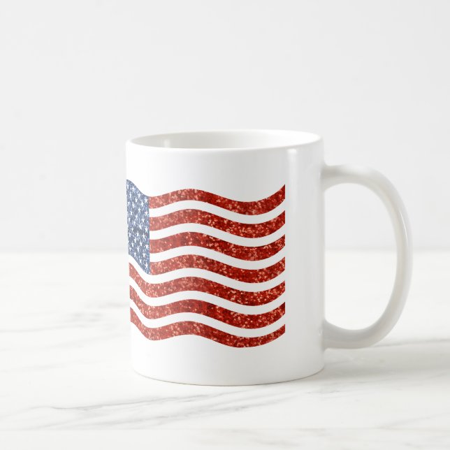 Falscher Sequenzprint American Flag Tasse (Rechts)