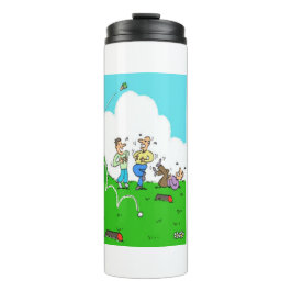 Falscher T-Shirt-off-Cartoon - Funny Thermosbecher