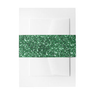 Falscher Waldgrün-Glitter Einladungsbanderole