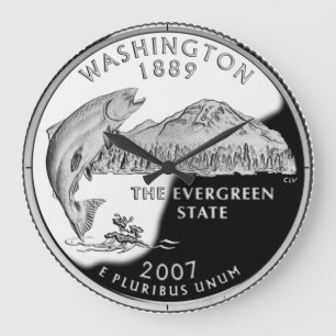 Falscher Washington State Quarter Große Wanduhr