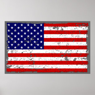Falsches amerikanisches Flag-Poster Poster