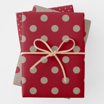 Falsches braunes und rotes Kraftpapier mit Tupfen