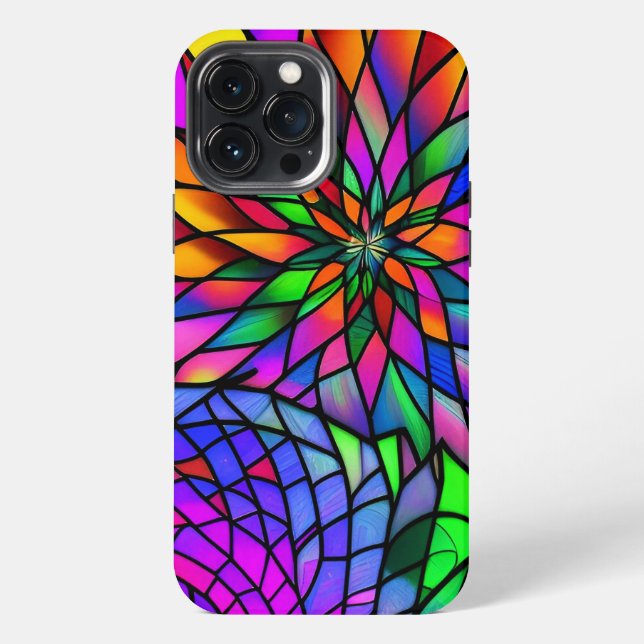 Falsches Buntglas iPhone Hülle (Rückseite)
