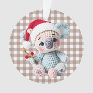 Falsches Garn-Koala-Weihnachtsdesign mit Notch-Hak Ornament