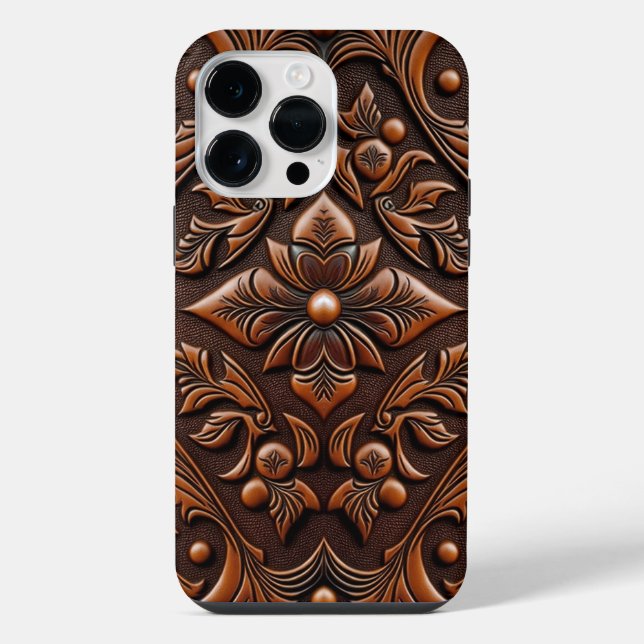 Falsches geprägtes Lederdesign iPhone Hülle (Rückseite)