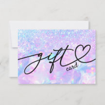 falsches Glitter-Opal-Geschenkgutschein