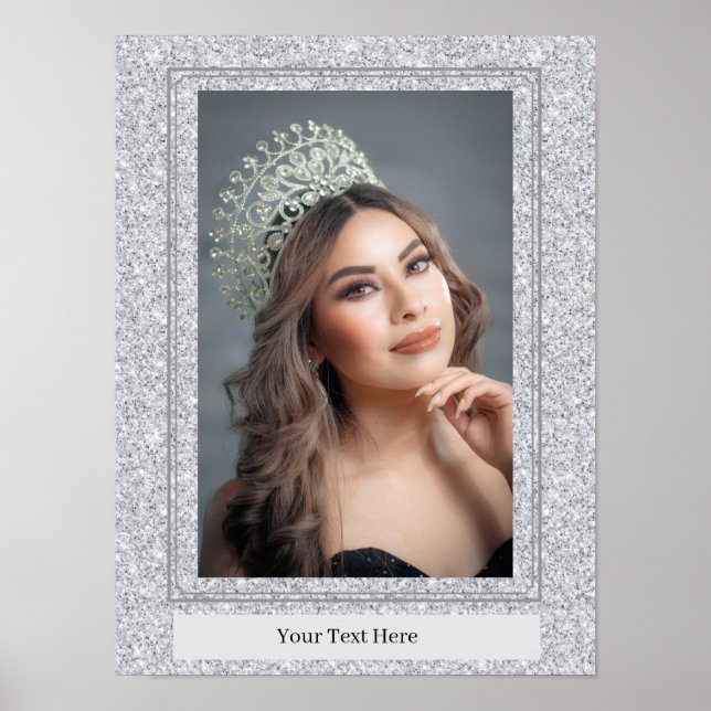 Falsches Glitter-Personal-Portrait-Plakat Poster (Vorne)