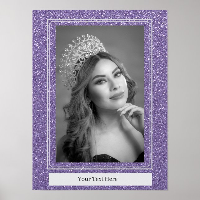 Falsches Glitter-Personal-Portrait-Plakat Poster (Vorne)