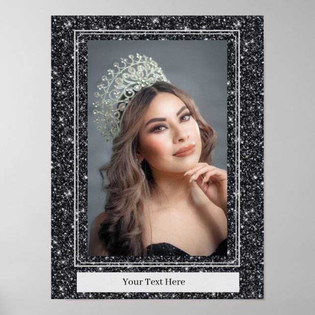 Falsches Glitter-Personal-Portrait-Plakat Poster (Vorne)