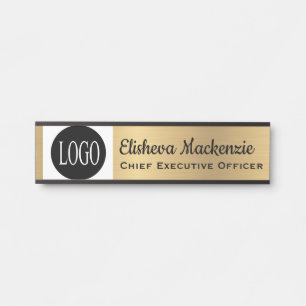 Falsches Gold Bürotürschild Ihr Logo hier Türschild