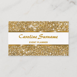 Falsches Gold Glitter Glam Chic Glitter Eventplane Visitenkarte