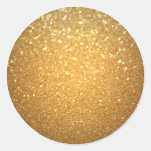 Falsches Gold Glitter Leere Vorlage Glamour Golden Runder Aufkleber