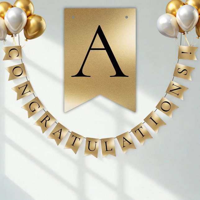 Falsches Gold GRATULATION! Anpassbare Party Wimpelkette (Von Creator hochgeladen)