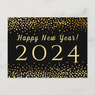 Falsches Gold-Konfetti Frohes Neues Jahr 2019 Feiertagspostkarte
