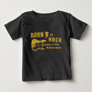 Falsches Gold Lustig Geboren um Mamas Welt zu rock Baby T-shirt