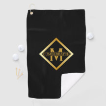 Falsches Gold-Monogramm – Schwarz & Gold