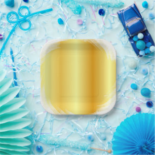 Falsches Gold-Trendy-Elegantes-Glamouröses Vorlage Pappteller