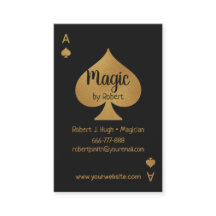 Falsches Gold und schwarzes Pik-Ass-Poker-Magier