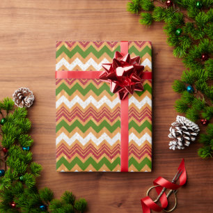 Falsches Gold-Weihnachten-Zickzack-Muster Geschenkpapier