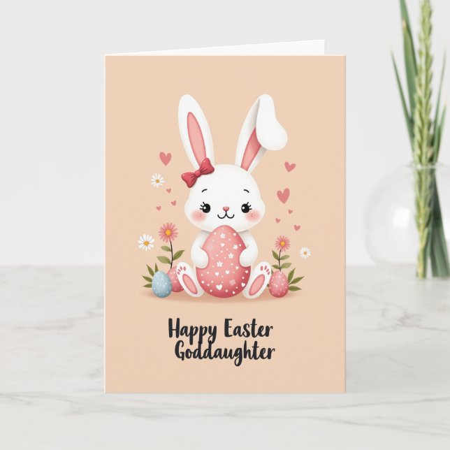 Falsches Goldhasenei Ostern Karte (Vorderseite)