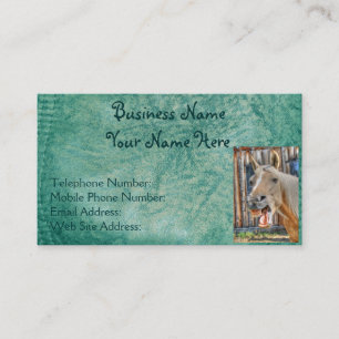 Falsches grünes Leder & Happy Horse Design 2 Visitenkarte