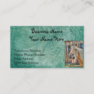 Falsches grünes Leder & Happy Horse Design 2 Visitenkarte