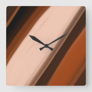 Falsches Holz Fantasie-Gestreift Quadratische Wanduhr