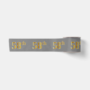 Falsches/Imitations-Gold "58." Ereignis-Nummer (Gr Satinband