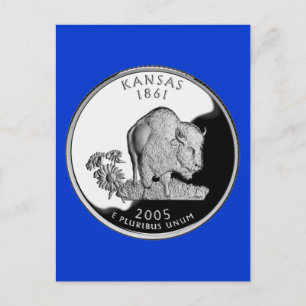 Falsches Kansas State Quarter Postkarte