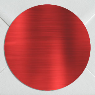Falsches Metallic-Rot Blank Runder Aufkleber