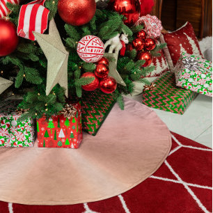 Falsches metallisches Roségold-Gefälle Polyester Weihnachtsbaumdecke
